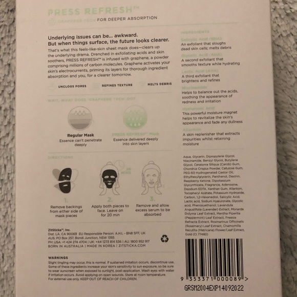 Zitsticka Press Refresh Multi-Exfoliation Masks - Picture 5 of 6